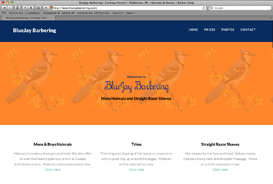 The BlueJay Barbering website.