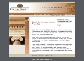 The Capital Growth Properties website.