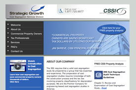 Strategic Growth - Cost Segregation Service website.