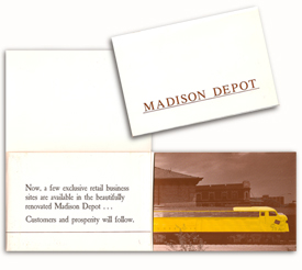Madison Train Depot brochure for the Alexander Company.