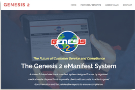 The Genesis 2 eManifest System website.