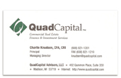 Quad Capital business card