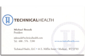 Technical Health business card.