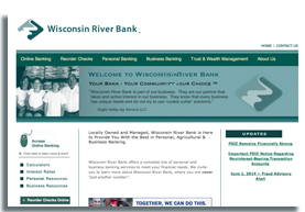 The Wisconsin River Bank website.